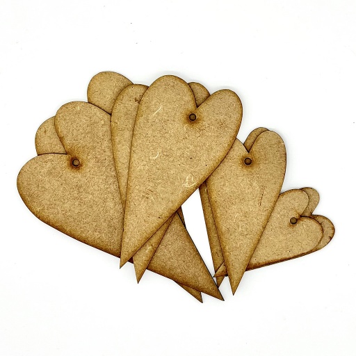 Woodology - Folk Hearts - Set of 8